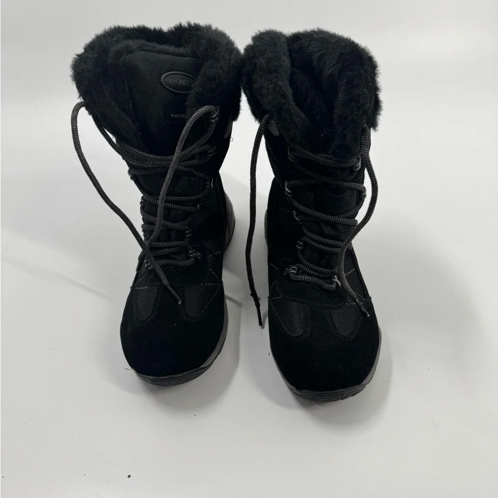 Khombu Black Snow Boots Size 10